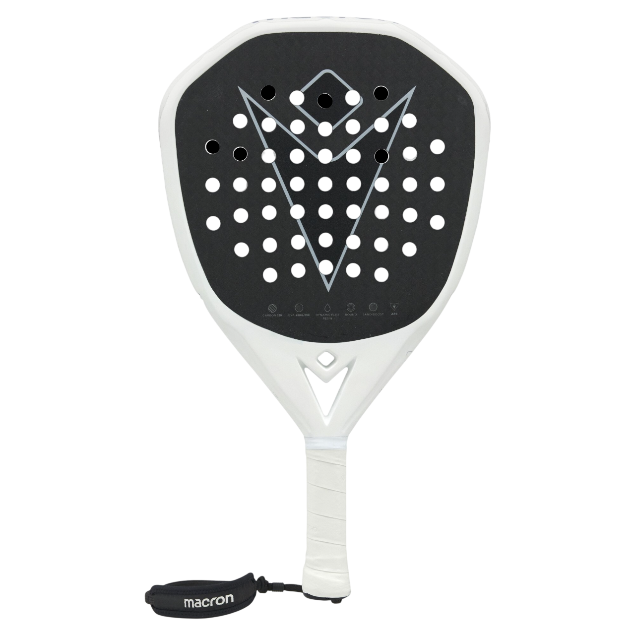 Macron Padel Elite Power II Racket front view