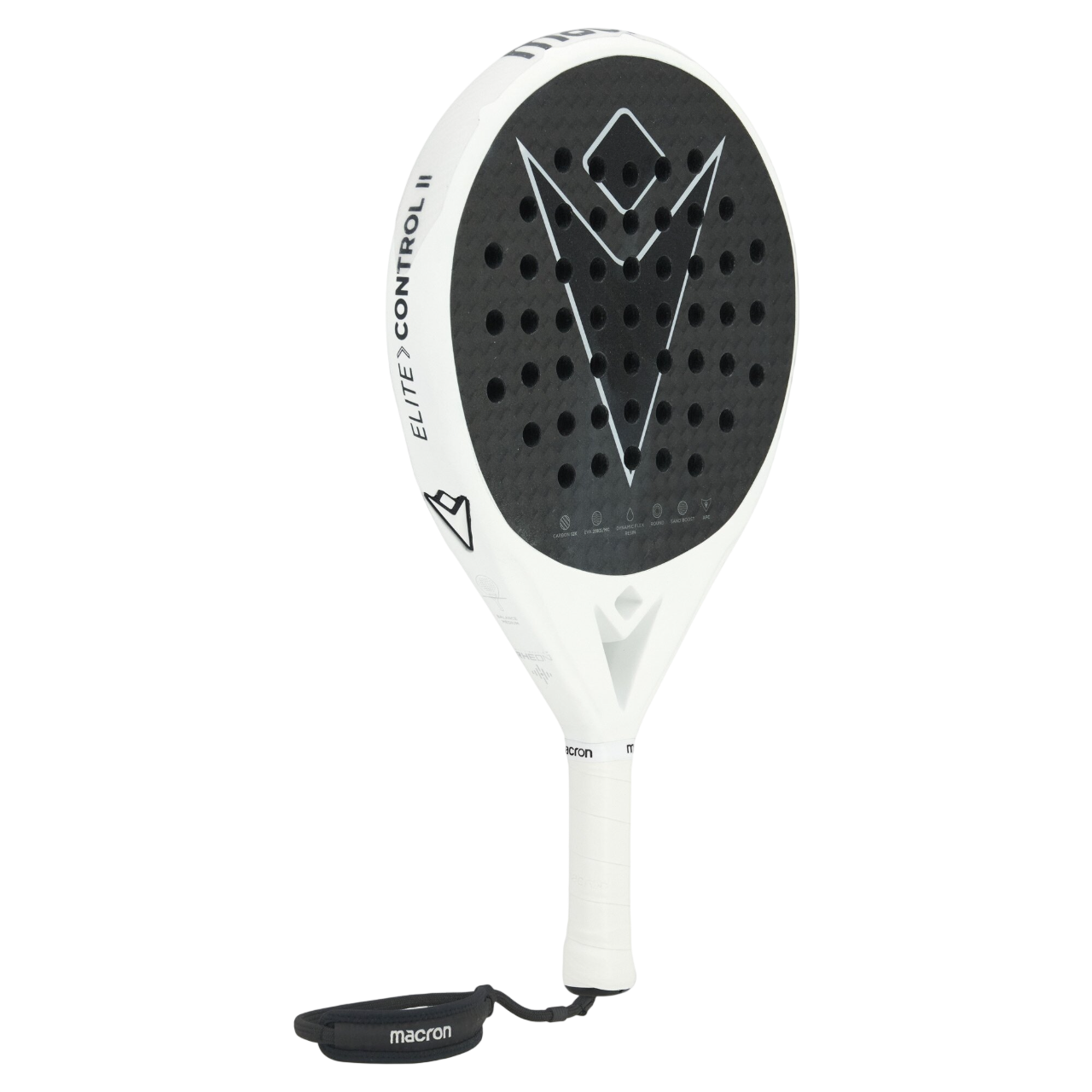 Macron Padel Elite Control II Racket side view