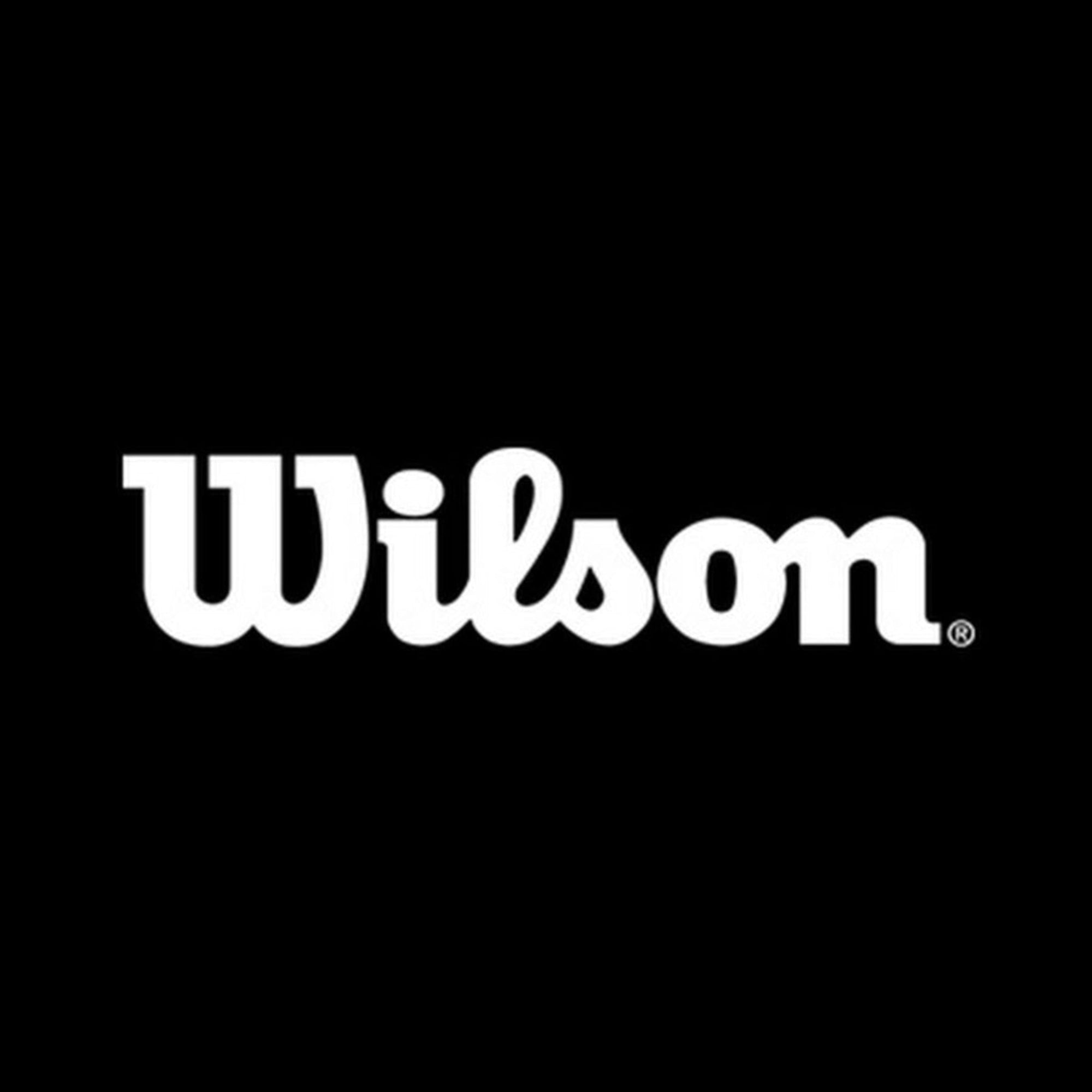 Wilson logo in white on a black background